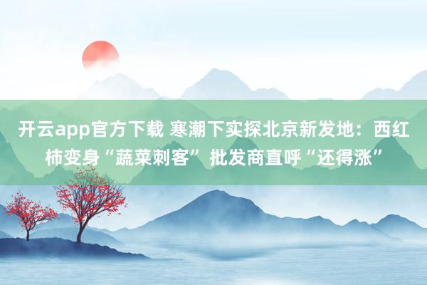 开云app官方下载 寒潮下实探北京新发地：西红柿变身“蔬菜刺客” 批发商直呼“还得涨”