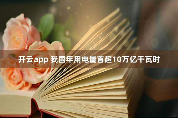 开云app 我国年用电量首超10万亿千瓦时